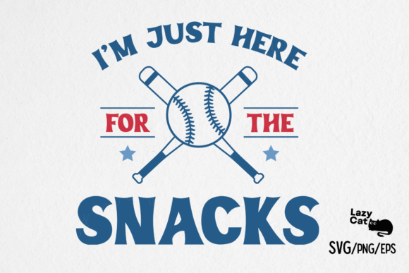 Baseball Here for the Snacks SVG PNG