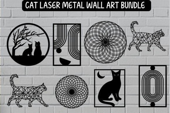 Cat Laser Cutting File Metal Wall Art