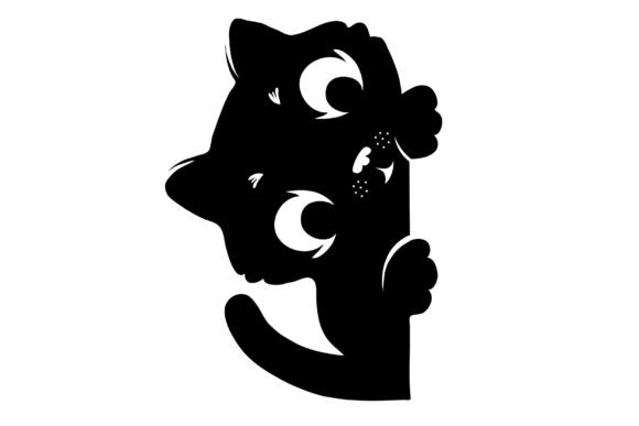 Curious Cat Silhouette