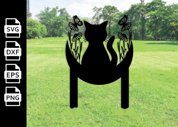 Custom Cat Garden Metal Sign with Stakes