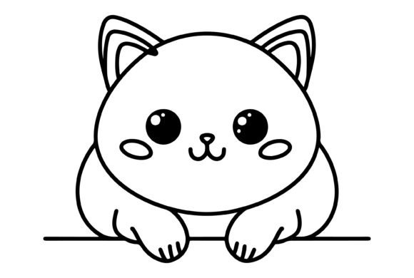 Cute Little Cat Baby Kawaii Character