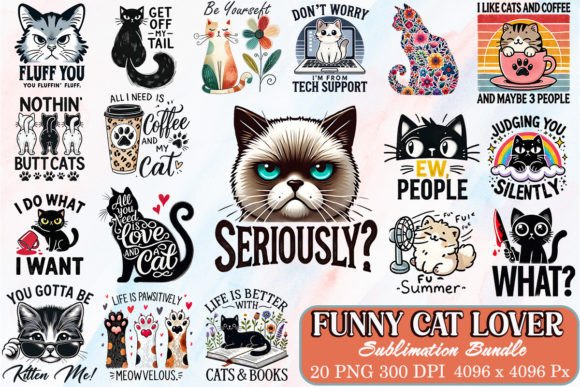 Funny Cat Lover Sublimation Bundle