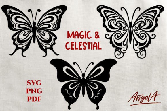 Magic and Celestial Cut Butterfly SVG