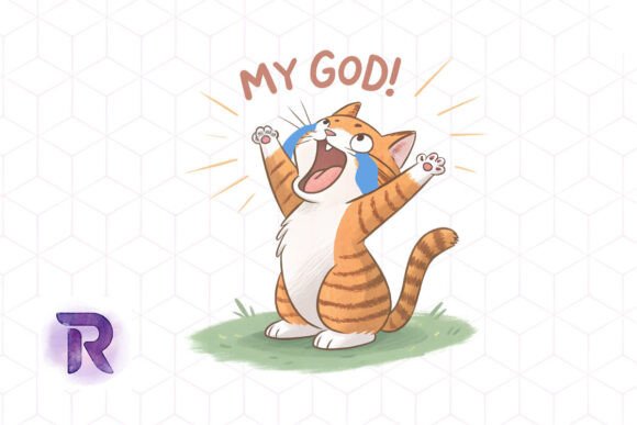 My God Funny Cat Sublimation PNG