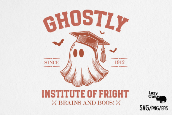 Vintage Halloween Ghost University SVG
