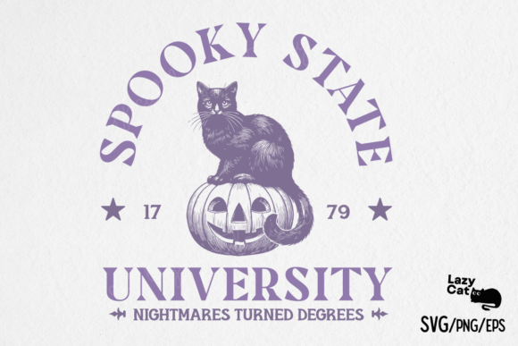 Vintage Halloween Spooky University SVG
